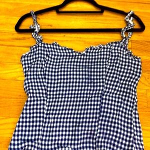 GENTLY USED - Reformation Checkered Tank Size 10